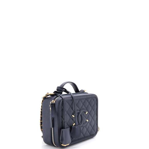 Chanel Filigree Vanity Case Quilted #205655C40B - Picture 2 of 6